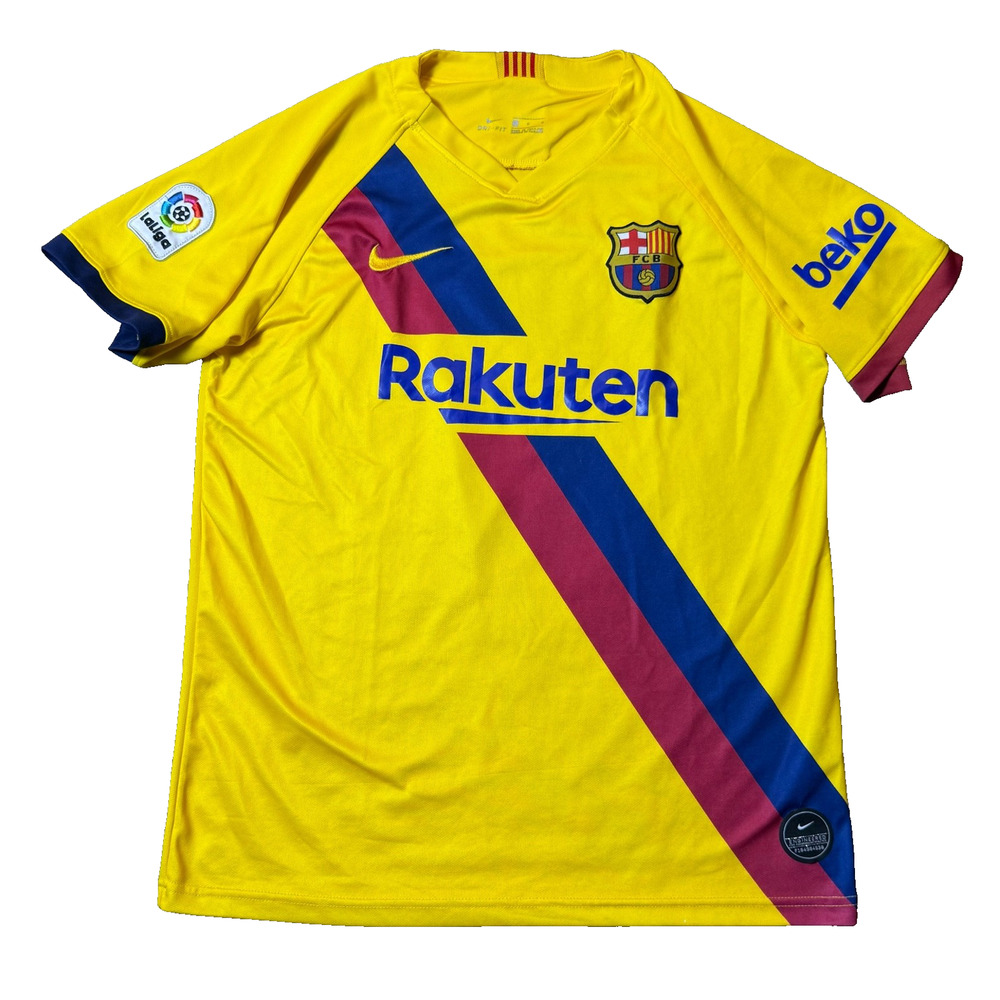 Nike FC Barcelona Soccer Jersey 2019 2020 Pique Away Size Large